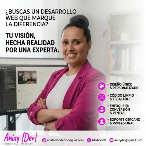 Ana F. - Desarrolladora web full stack · WordPress, React y Cloud